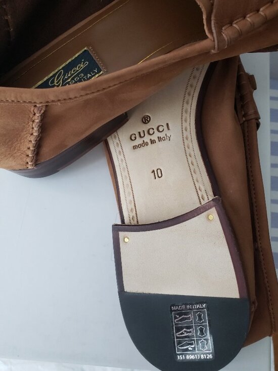 Gucci Men\'s Horsebit Suede Moccasins Brown Loafers Size 10 $1050 main image 12